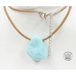 Kép 2/2 - Larimár fúrt medál bőrláncon 44700