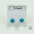 Kép 2/2 - Rekonstruált türkiz 6-os golyós nemesacélos füli