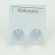 Kép 1/2 - Kalcedon 8-as félgömb nemesacélos füli