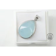 Akvamarin csepp drágakő ezüst medál 39000