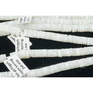 Fehér gyöngyház lapos korong 2x8 mm