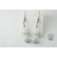 Jade halvány zöld kétgolyós 8-as füli nemesacélon