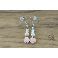 Kagylóhéj rózsa nemesacélos füli