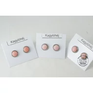 Kagylóhéj rózsaszín 6 mm-es  füli nemesacélban