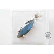 Labradorit fazettált drágakő ezüst medál 14700