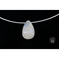 Szivárvány holdkő extra medál sodrony láncon 9200