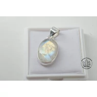 Szivárvány holdkő fazettált drágakő ezüstben 14800