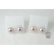 Tenyésztett gyöngy lilás 8 mm-es füli ezüsttel