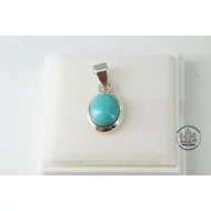 Türkiz ovális drágakő ezüst medál 8000 II.
