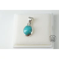 Türkiz ovális drágakő ezüst medál 8000 III.