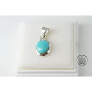 Türkiz ovális drágakő ezüst medál 8000 V.