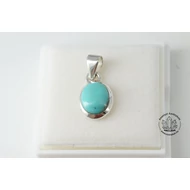 Türkiz ovális drágakő ezüst medál 8000 VI.