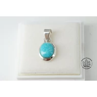 Türkiz ovális drágakő ezüst medál 8000 VII.
