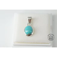 Türkiz ovális drágakő ezüst medál 8000 VIII.