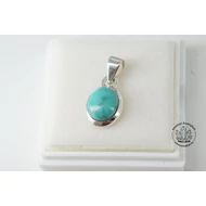 Türkiz ovális drágakő ezüst medál 8000 X.
