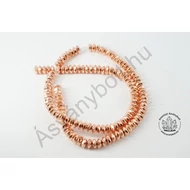 Hematit rózsaarany 6x3 mm fazettált tárcsa szál