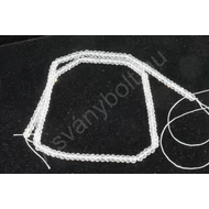 Hegyikristály fazettált 3x4 mm-es golyó szál