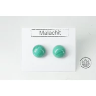 Malachit 8-as félgömb füli nemesacélon