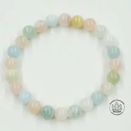 Akvamarin morganit 8 mm-es karkötő