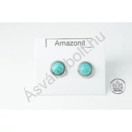 Amazonit 6-os félgömb füli nemesacélban