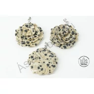 Dalmata jáspis 30 mm-es rózsa medál