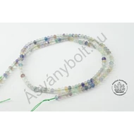 Fluorit 3x4 mm fazettált tárcsa szál