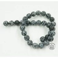 Hópehely obszidián 12 mm-es golyók 5 db