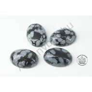 Hópehely obszidián 13x18 mm-es kaboson