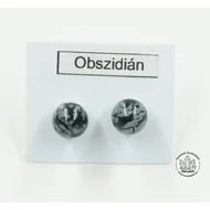 Hópehely obszidián 8-as golyós nemesacélos füli