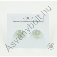 Jade ovál nemesacélos füli