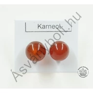 Karneol 10-es golyós nemesacélos füli