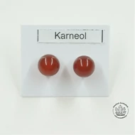 Karneol 8-as golyó nemesacélos füli