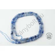 Kékkvarc 3x4 mm fazettált tárcsa szál