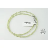 Krizolit fazettált 3 mm-es golyós lánc