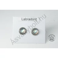 Labradorit extra 6-os félgömb füli nemesacélban