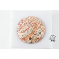 Leopárd jáspis nagy korong kaboson 2960