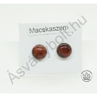 Macskaszem 8 mm-es félgömb beszúrós nemesacélos füli
