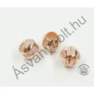 Mikrostrassz rózsaarany bordás 10 mm-es 731-es tipus