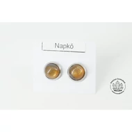 Napkő tanzániai arany 8-as beszúrós nemesacélos füli