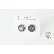 Napkő tanzániai fekete 8-as beszúrós nemesacélos füli