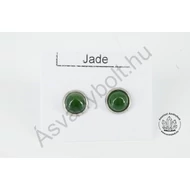 Nefrit jade 6-os félgömb füli nemesacélban
