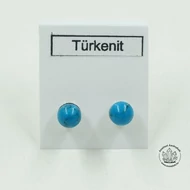 Rekonstruált türkiz 6-os golyós nemesacélos füli