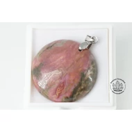 Rodonit egyedi kerek fúrt medál III. 4000