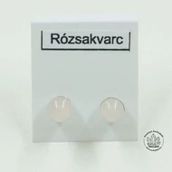 Rózsakvarc 6-os golyós nemesacélos füli