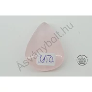 Rózsakvarc egyedi csepp csiszolat 3150