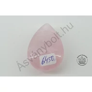 Rózsakvarc egyedi csepp csiszolat 6450