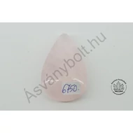 Rózsakvarc egyedi csepp csiszolat 6750