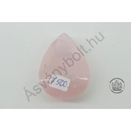 Rózsakvarc egyedi csepp csiszolat 7500