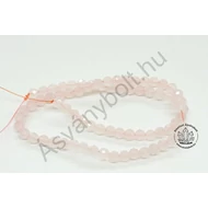 Rózsakvarc fazettált 6 mm-es golyós szál