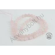 Rózsakvarc natur 6 mm-es golyós szál
